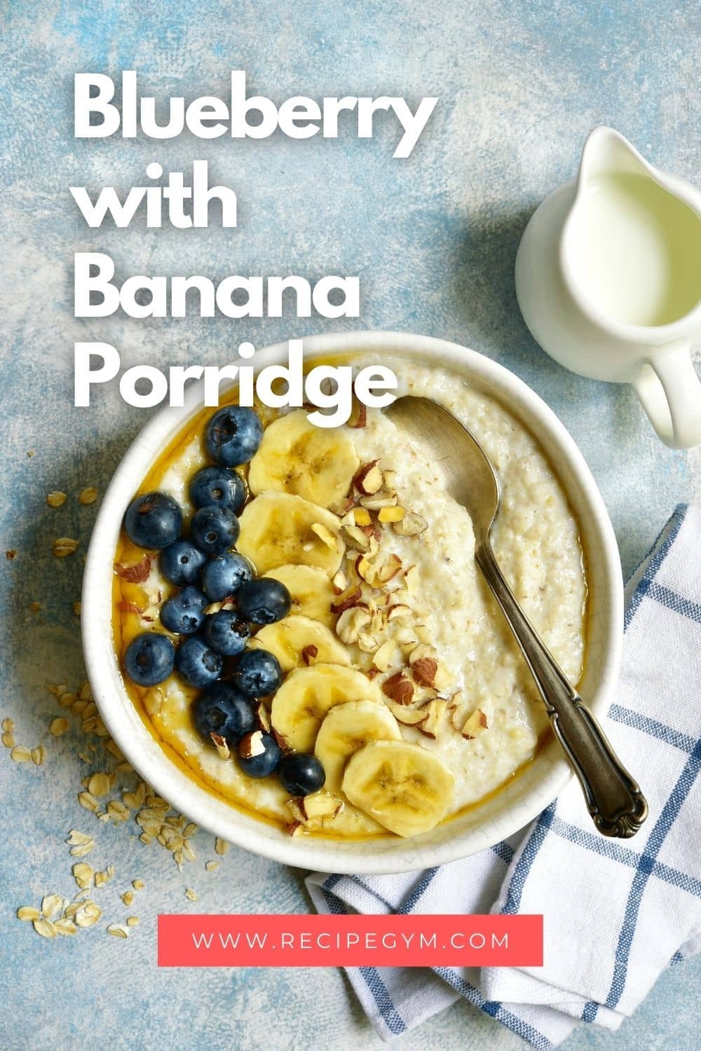 Blueberry with banana porridge