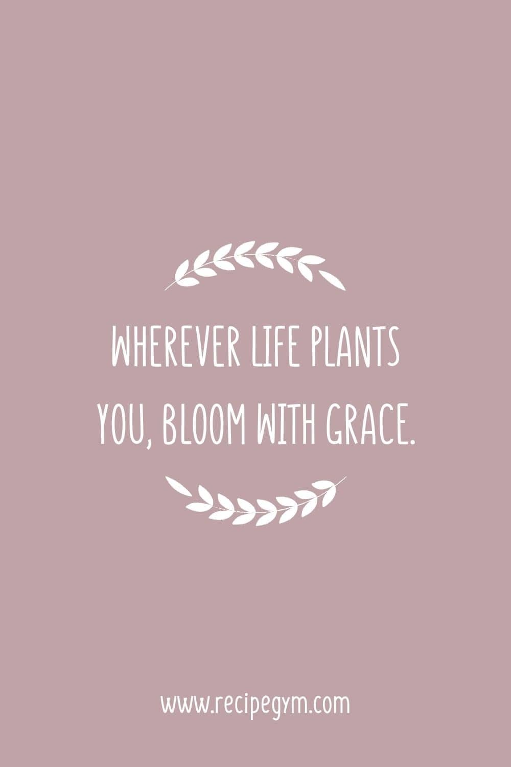 3L Wherever life plants you bloom with grace