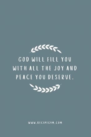 3P God will fill you with all the joy and peace you deserve