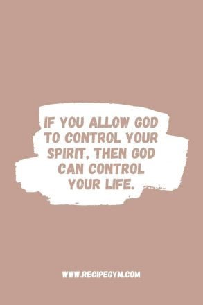 3ddd If you allow God to control your spirit then God can control your life