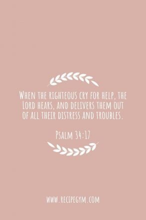 When the righteous cry for help the Lord hears and delivers them out of all their distress and troubles.