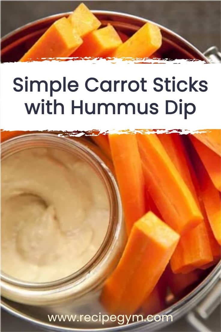 Carrot Sticks with Hummus Dip