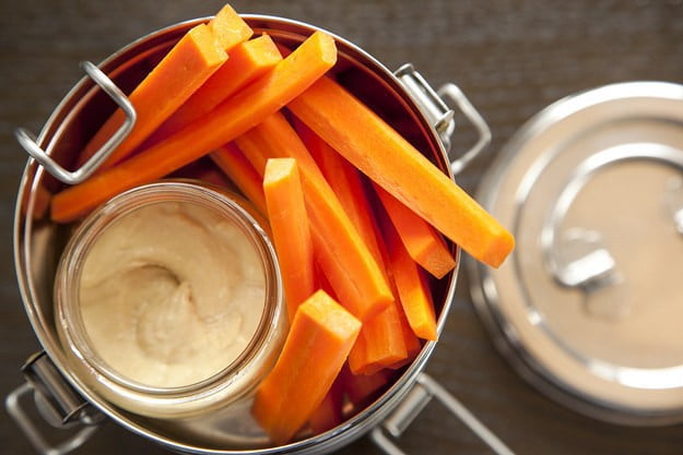 Carrot Sticks with Hummus