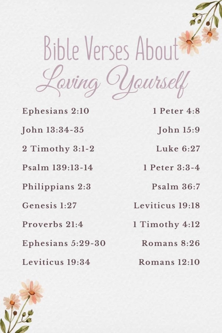 30 Bible Verses About Loving Yourself - Faith Fitness Food