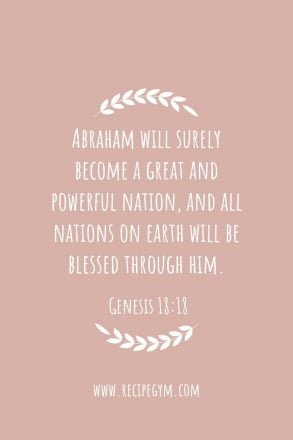 Abraham will surely become a great and powerful nation and all nations on earth will be blessed through him