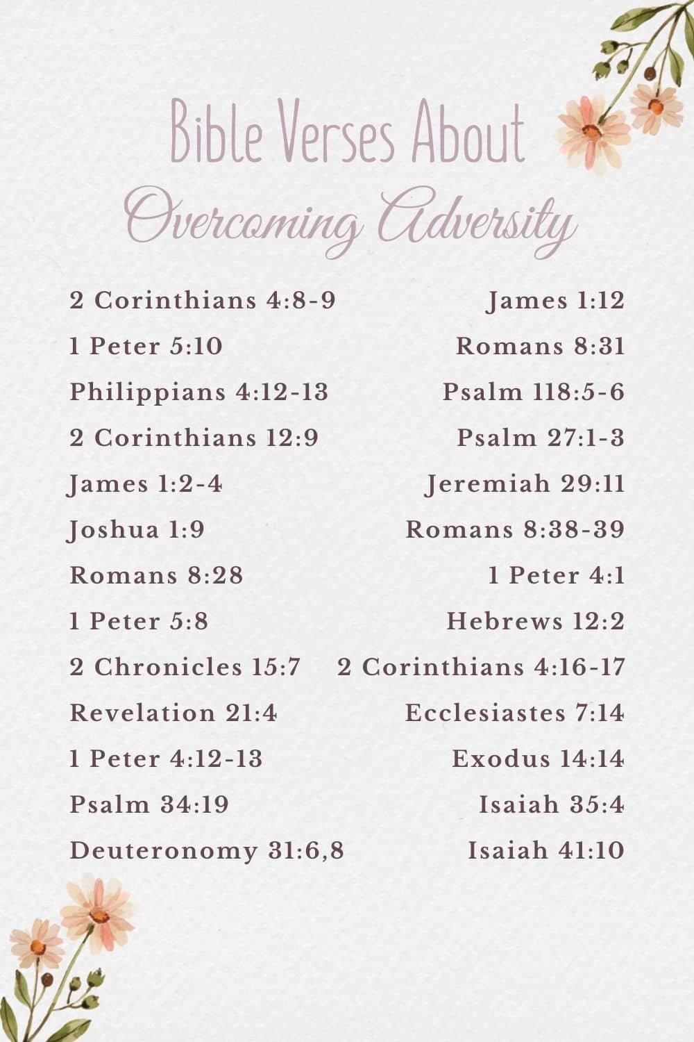 bible verses about overcoming adversity
What does the Bible say about adversity