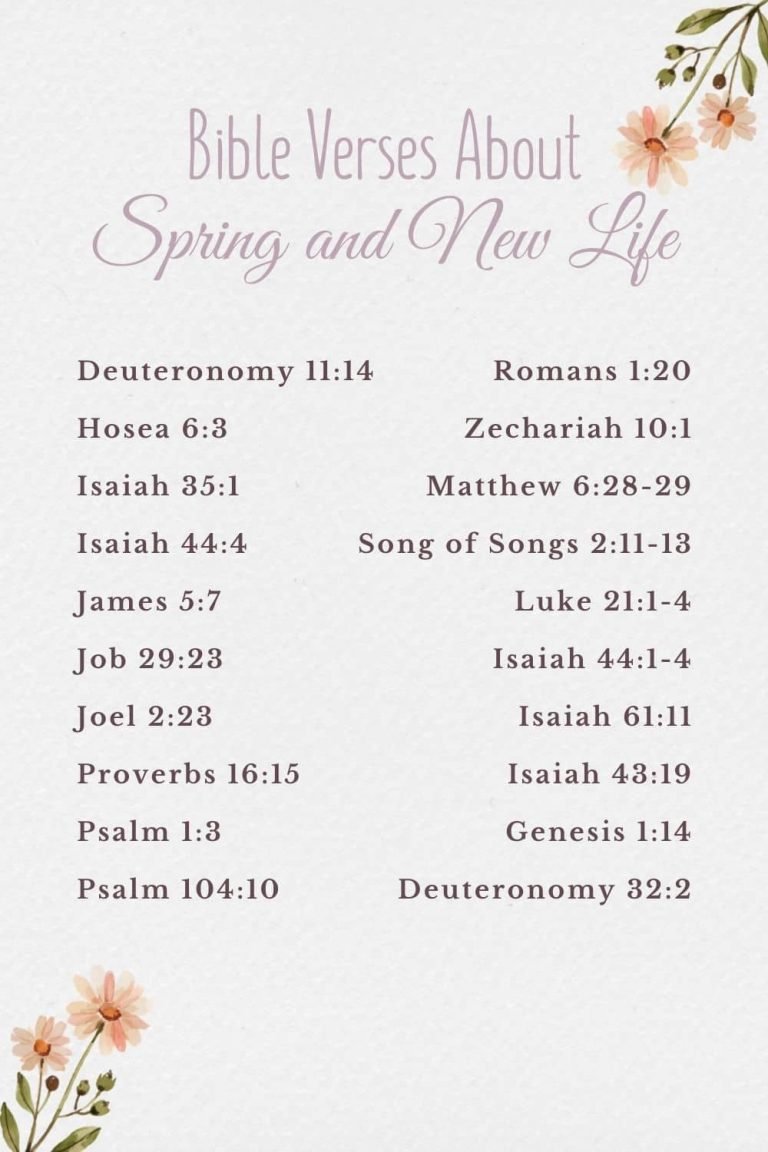 20 Bible Verses About Spring And New Life - Faith Fitness Food