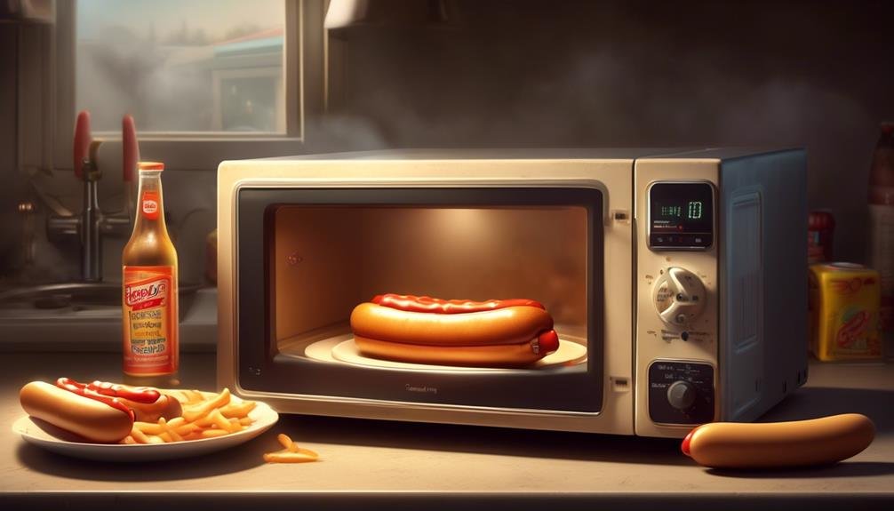 microwaving hot dogs for duration