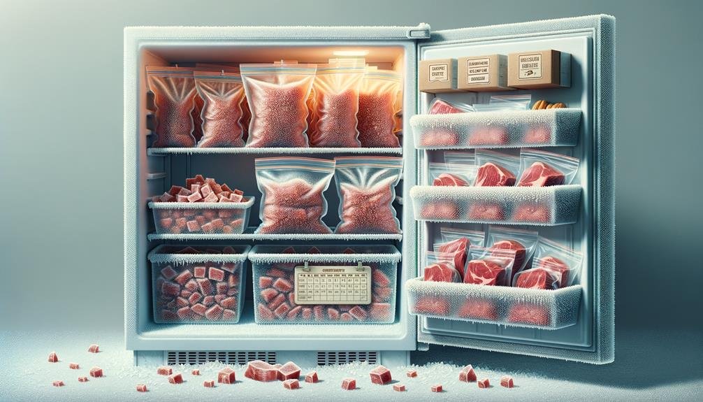 properly storing frozen foods